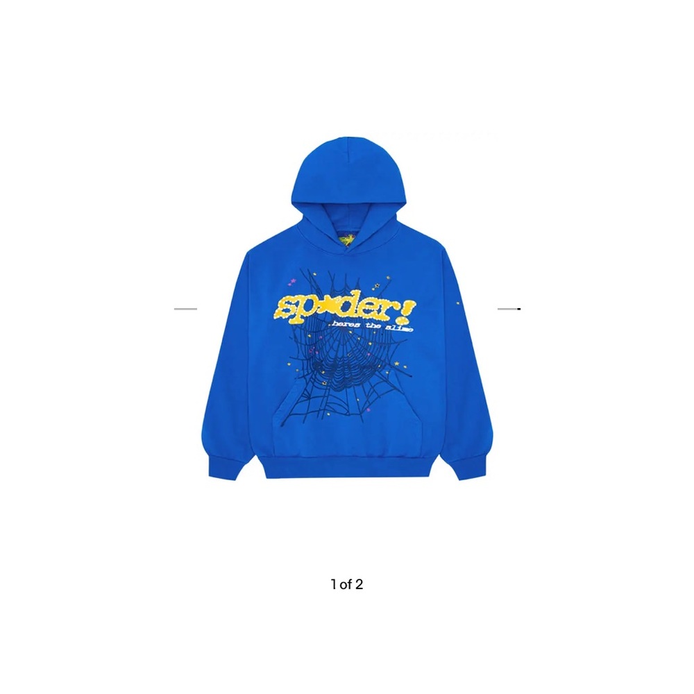 Sp5der Hoodie TC Blue XL